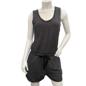 Daily Ritual Women's Supersoft Terry Short-Sleeve Scoop-Neck Romper Size M